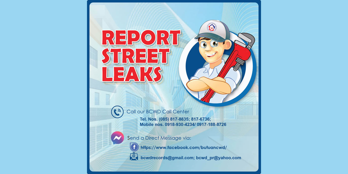 BCWD UPDATE: Report Street Leaks thru FB Messenger